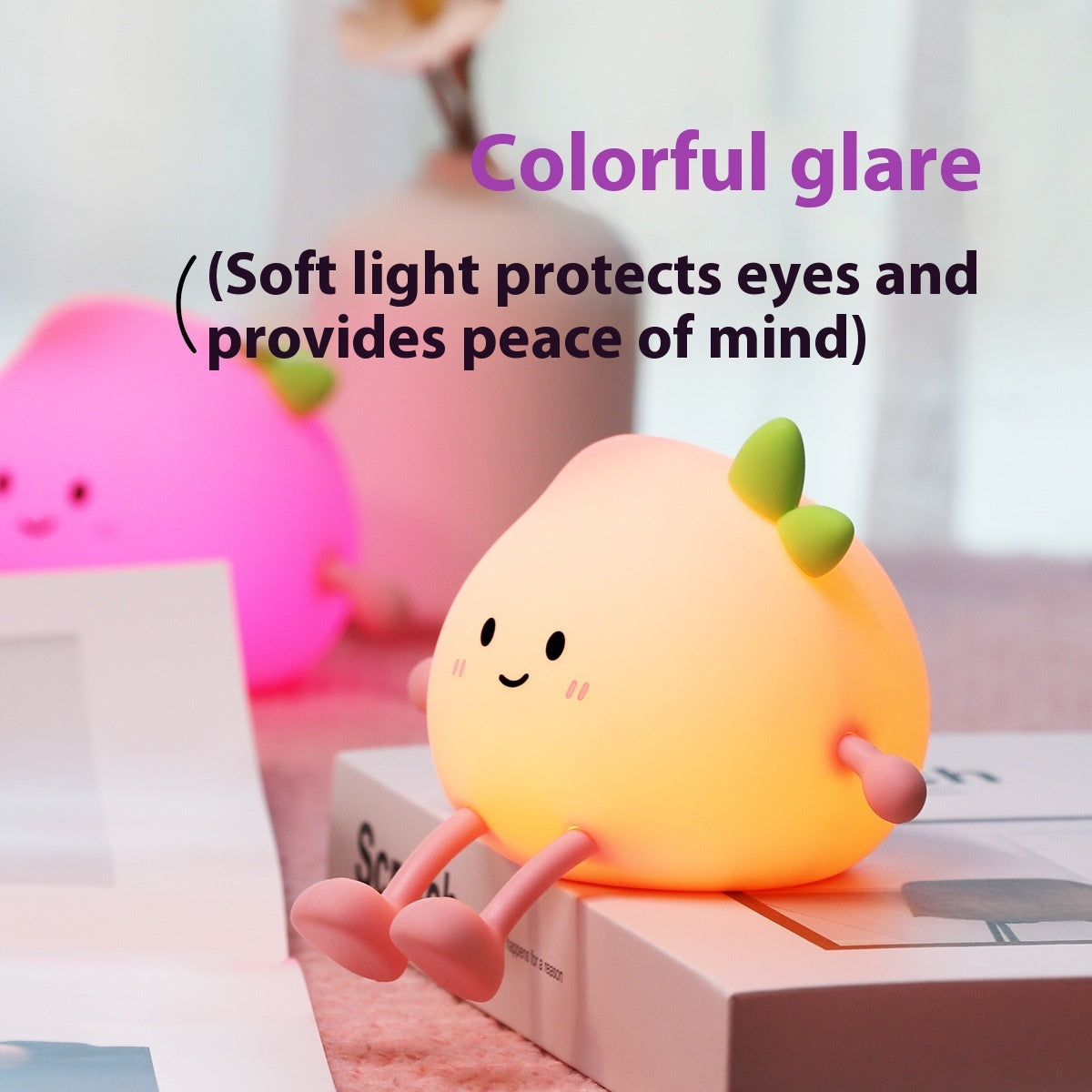 Small Fart Peach Small Night Lamp Rechargeable Eye Protection