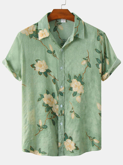 Men's Floral Short Sleeve Shirts Youth Men's Men's Shirts