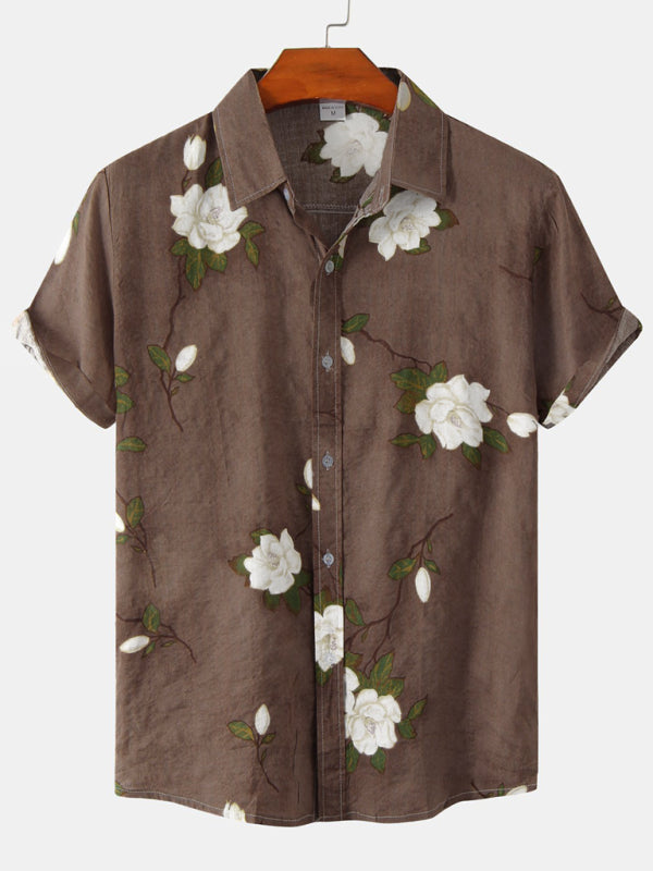 Men's Floral Short Sleeve Shirts Youth Men's Men's Shirts