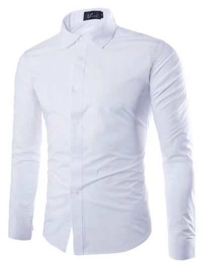 Casual lapel non-iron long-sleeved shirt