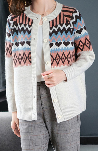 Spring New Loose Sweater Coat Cardigan