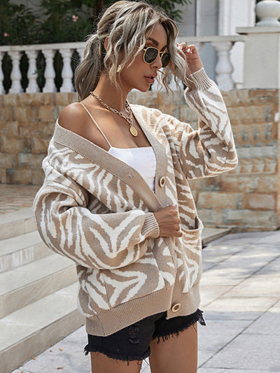 Women's Fashion Casual Loose Knit Sweater Cardigan