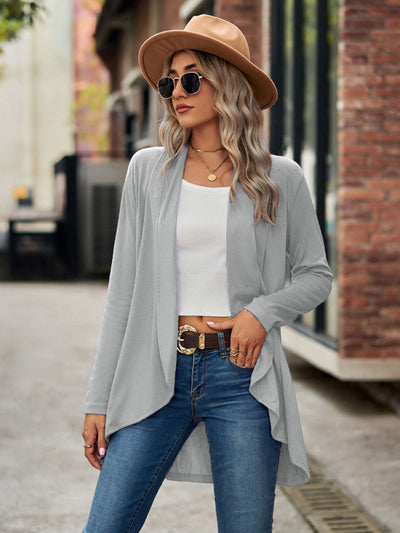 New Long Sleeve Solid Color Loose Cardigan Top Knitted Jacket