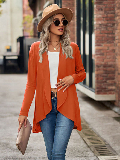 New Long Sleeve Solid Color Loose Cardigan Top Knitted Jacket