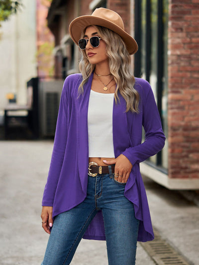 New Long Sleeve Solid Color Loose Cardigan Top Knitted Jacket