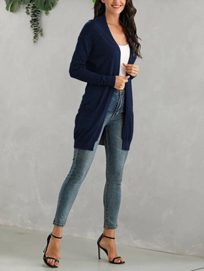 women's long sleeve knitted cardigan cardigan