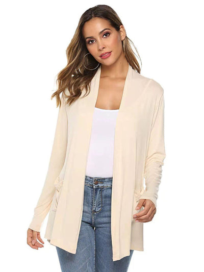 Women's all-match new mid-length long-sleeved cardigan