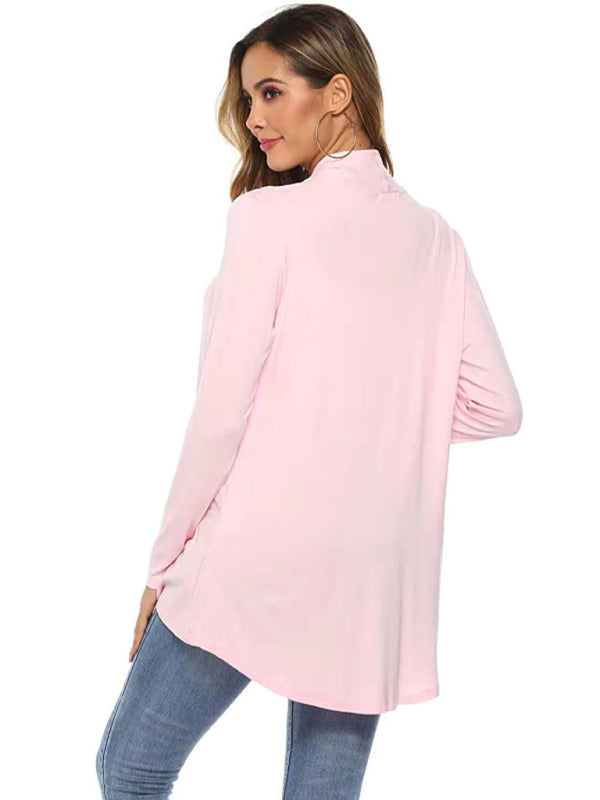 Women's all-match new mid-length long-sleeved cardigan