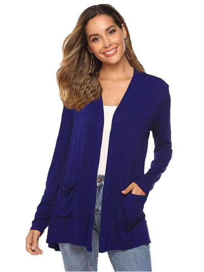 Women's all-match new mid-length long-sleeved cardigan