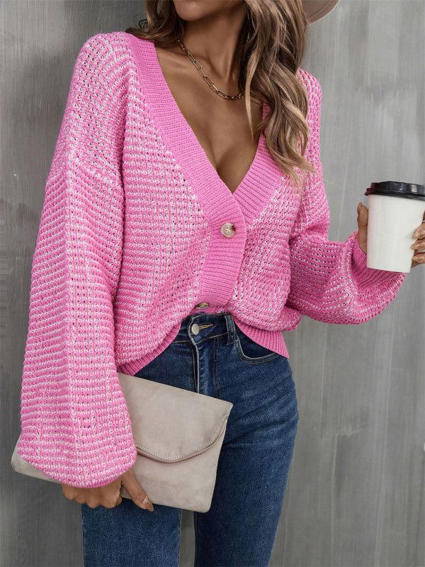 Knitwear Button Sweater Cropped Cardigan Amazon New Arrivals Sweater Jacket