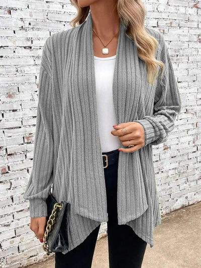 Long sleeve pit lapel loose cardigan jacket