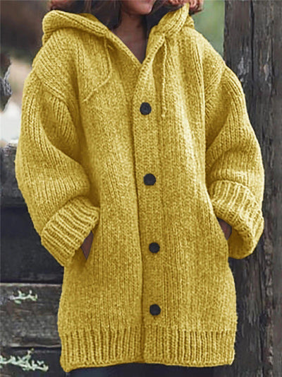 Cozy Woolen Knit Oversized Cardigan Sweater