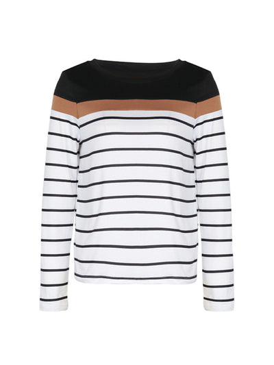 New Women's Striped Casual Long Sleeve Sweater