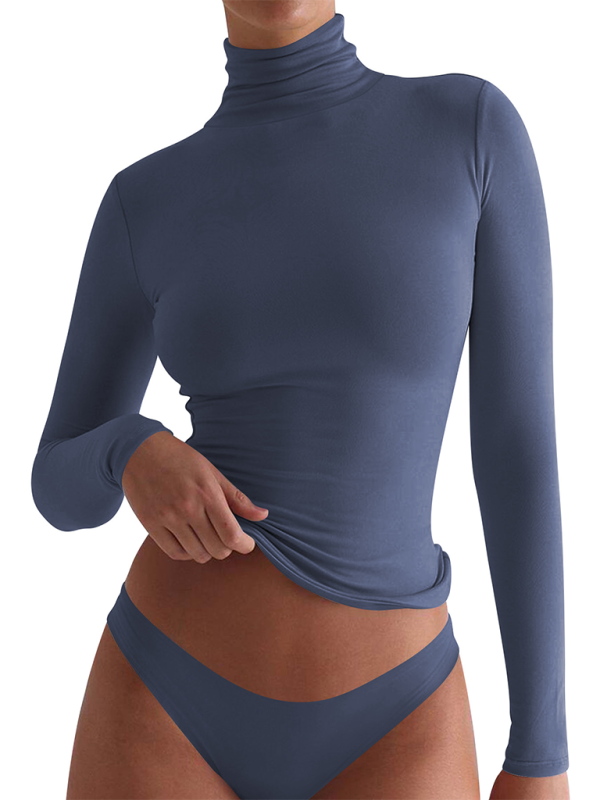 New high neck long sleeve bottoming shirt