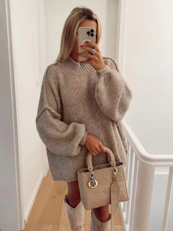 Fashion Loose Casual Knitted Pullover Sweater