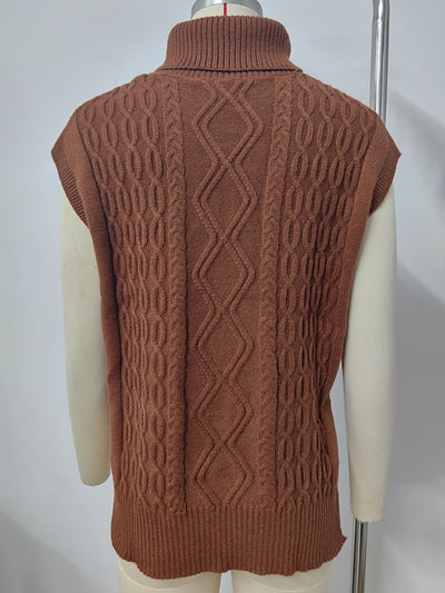 New Casual Turtleneck Sweater Sweater Waistcoat Vest